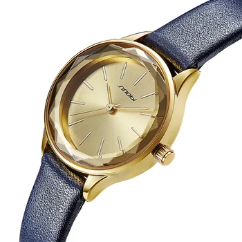 Sinobi Moterų Laikrodžiai 2020 Naujus Mėlynos spalvos Dirželis Kvarcas Riešo Žiūrėti 28mm Gold Dial Mados Ženevos Dizaineris Ponios Žiūrėti Prabangos Prekės