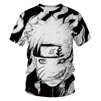 Atsitiktinis Hip-Hop Womens/t shirt Mens Anime Naruto Akatsuki Trumpas Rankovės Juokinga 3D Print T-Shirt Vasaros Viršūnes Tees S-2XL