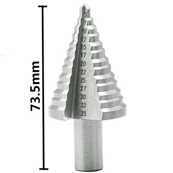 5-35mm Pagoda Gręžimo Varžtas Grąžtas HSS elektrinių Įrankių Spiralės Išdrožomis Metalo, Plieno Žingsnis Grąžtas ir Medienos apdirbimo Geležies Plokštės Skylių