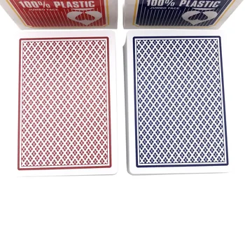 1Pcs Aukščiausios Klasės Texas Hold ' em Baccarat, Pokerio Didelis Skaičius Plastikinės Kortos matinis paviršius atsparus Vandeniui Pokerio Klubo Valdybos Žaidimai 63*88 mm