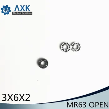 MR63 Atviras Guolis ABEC-1 ( 10 VNT.), 3x6x2 mm Gylio Griovelis Rutuliniai Guoliai 617/3 673
