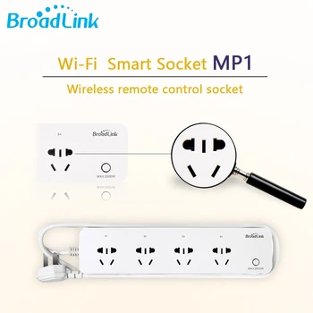 Broadlink MP1 WiFi Smart Lizdas 4-Lizdo Galios juostiniai Prijungti Belaidį Telefoną APP Nuotolinio Valdymo Atskirai Valdomas Smart Home