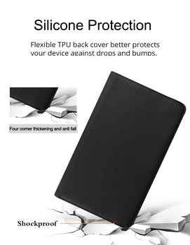 360° Besisukantis PU Odos Stand Case Cover For Samsung Galaxy Tab S6 Lite 10.4 SM-P610 SM-P615 10.4