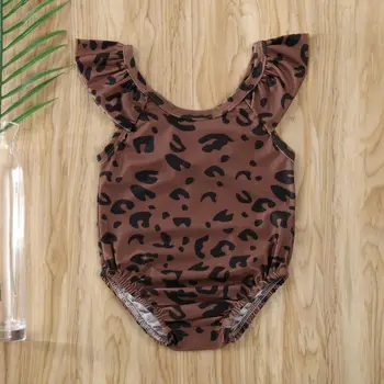 Vaikams Baby Girl Leopardas spausdinti Plaukimo Kostiumas maudymosi kostiumėlį, maudymosi Kostiumėliai, Drabužiai