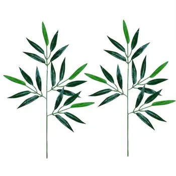 50 VNT Dirbtinis Žalia Bambuko Lapų Netikrą žalių Augalų Žaluma, Lapų Namų, Viešbučio, Biuro Šalis Apdaila