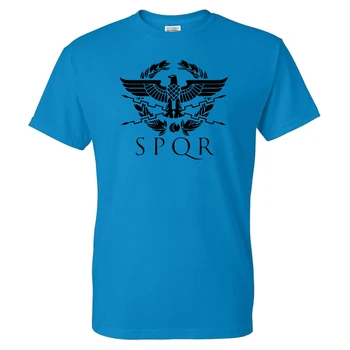 T-shirt SPQR Romos Gladiatorių Imperial Golden Eagle Spausdinti Streetwear Vyrai Moterys Mados Medvilnės Marškinėlius Sporto Tees Viršūnes Unisex Marškinėliai