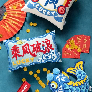 Pagalvėlė dekoratyvinės pagalvės vestuvių pagalvę Kinų naujieji metai gyvenamasis kambarys sofos juosmens pagalvėlė švenčių raudona pagalvė apdaila