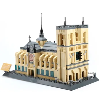 Architektūros Modelis, Plyta Pasaulyje Garsaus Pastato Prancūzija Cathédrale Notre Dame de paris (Paryžiaus Katedra Švietimo Building Block Žaislas