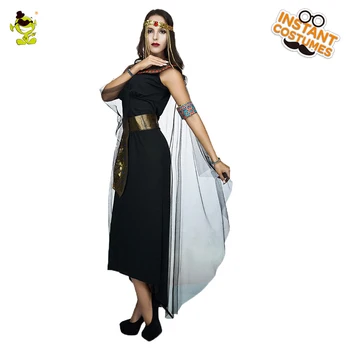 Moteris Juoda Egipto Kleopatra Moterų Kostiumai Helovinas Šalis Kilnus Karalienė Egiptas Cosplay Išgalvotas Suknelė Moterims Egipto