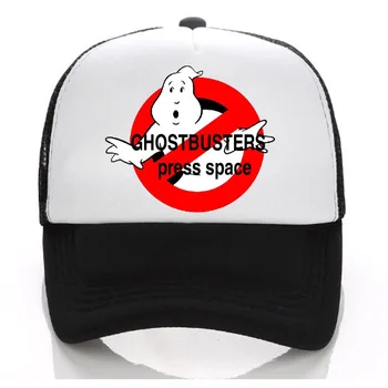 Ghostbusters Filmą Suaugusiems/Vaikams Trucker Bžūp Vasaros Tinklelio, Saulės, Skrybėlės Ghost Busters, Beisbolo Kepurę Šeimos Vaikų/kūdikių ghostbusters Bžūp