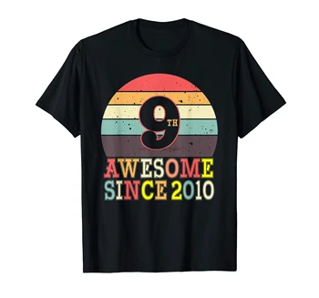 9 Metų, 9-ojo Gimtadienio Derliaus Marškinėlius-vyriški T-Shirt-Black