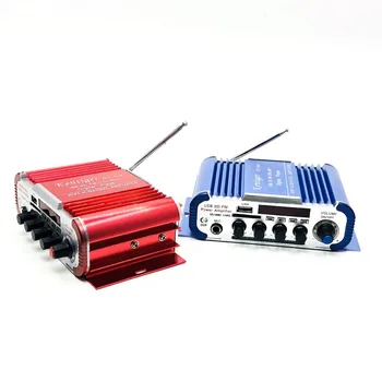 Kentiger HY-604 4.0 Kanalų Stereo Galios Stiprintuvas Su 12V5A Adapteris, AV Kabelis, USB, SD, FM Profesinės Karaoke Amp Automobilių