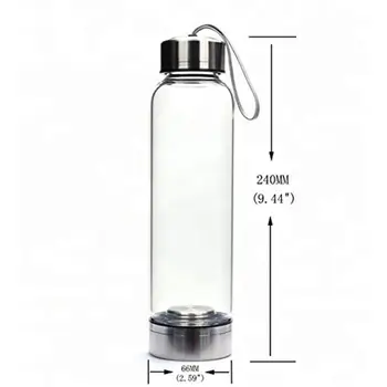 Natūralus Kvarcas Brangakmenio Stiklo Vandens Butelių Tiesiogiai Geriamojo Taurės Stiklo Kristalų Obeliskas Lazdelė Gydymo Lazdelė Butelis su Virve 2020 naujas