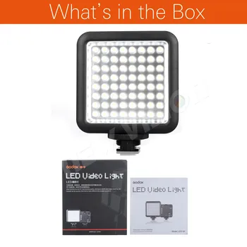 Godox LED64 5500~6500K Vaizdo Šviesos Profesinės Universalus Macrophotography Photojournalistic filmavimui