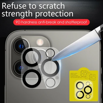10vnt/daug Visiškai Padengti Apsaugos Kameros Stiklo iPhone 12 mini Pro 11 Max Screen Protector, Galinio vaizdo Kameros Objektyvas Kino Grūdintas Stiklas