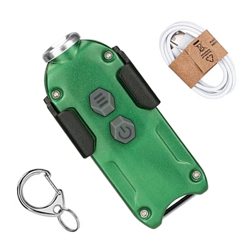 Nešiojamų LED Žibintuvėlis USB Įkrovimo 360LM Nešiojamų Keychain Žibinto Lempa, Lauko Kempingas, Kelionės