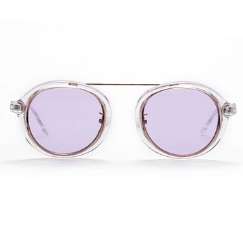 Kachawoo derliaus apvalūs akiniai nuo saulės vyrų metalo skaidrus rėmelis violetinė juoda retro saulės akiniai moterų 2018 UV400