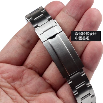 20MM Kieto Nerūdijančio Plieno Watchbands Žiūrėti Dirželis Juosta Sidabro Vyrų Riešo Metalų Laikrodžių Apyrankės