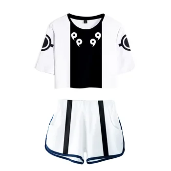 Naruto Akatsuki Kakashi Cosplay Dviejų dalių Komplektas Marškinėliai Šortai Moterų Bamba T-Marškinėliai + Šortai Suit sportinis Kostiumas