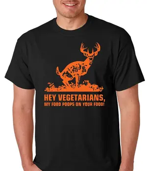 Žalias Marškinėlių Ei Vegetarai - Mano Maisto Poops Savo Maisto Elnių Medžioklė Premium vyriški T-Shirt Juokinga Trumpas Rankovės Medvilnės T Shirts