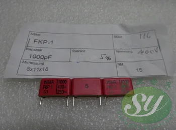20PCS/50PCS WIMA FKP1 0.001 uF/400V 1.0 nf 1000pf 1n0 102 naujas 15mm kino kondensatorius NEMOKAMAS PRISTATYMAS