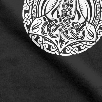 Vyrų Marškinėliai Thors Plaktukas Wikinger Vikingai Schwarz Grynos Medvilnės Tees Trumpas Rankovės Odin Valhalla Viking Marškinėliai Įgulos Kaklo Drabužiai