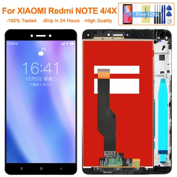 Aukštos Kokybės LCD Xiaomi Redmi Pastaba 4X LCD Ekranu +Rėmas Redmi 4 Pastaba Pasaulio Versija LCD Tik Snapdragon 625