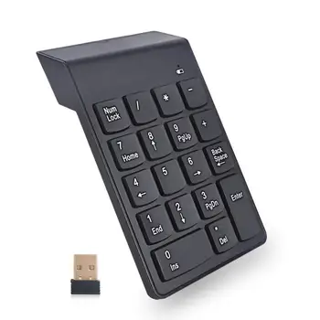 18 Klavišus Skaitmeninės Klaviatūros 2.4 GHZ Wireless Portable Vienas-Viena Ranka Skaičių Klaviatūra USB Numeris Bloknotas Office Laptop Notebook Tablet