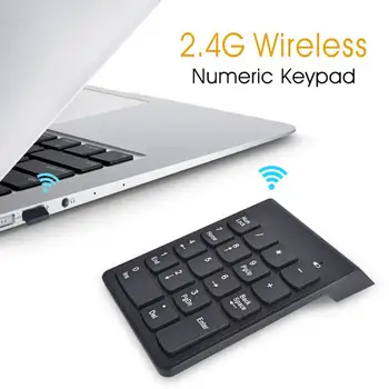 18 Klavišus Skaitmeninės Klaviatūros 2.4 GHZ Wireless Portable Vienas-Viena Ranka Skaičių Klaviatūra USB Numeris Bloknotas Office Laptop Notebook Tablet