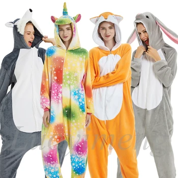 Suaugusieji Vienaragis Pižama Moterims, Vyrams, Ilgomis Rankovėmis Sleepwear Žiemos Kigurumi Dygsnio Panda Animacinių Filmų Gyvūnų Pižama Kostiumas Su Gobtuvu Pižamos