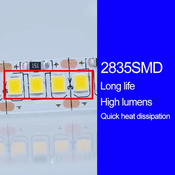DC12V IP33 Ne vandeniui SMD2835 LED Juostelės 240led/m Lanksti Juosta Šviesos 5M 1200Leds juostelės juosta Vitrina Balta / Šiltai Balta