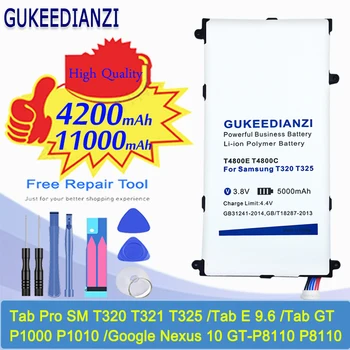 Planšetinio kompiuterio Baterijos T4800E /T4800C Samsung Galaxy Tab Pro SM T320 T321 /Tab E 9.6/Tab GT-P1000 P1010/ 