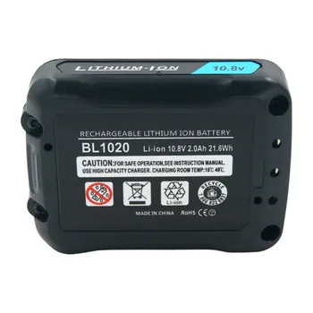 BL1015 daugkartinio Įkrovimo baterija 10.8 V-12V Ličio 2000mAh už Makita elektriniai Įrankiai BL1020B BL1040B BL1041B DF031D DF331D HP331D batery