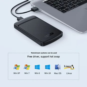ORICO 2020U3 USB3.0 2.5 colių SATA SSD Kietąjį Diską Atveju HDD Gaubto Langelį Paramos 4TB Mobile Išorinis HDD Gaubto Langelį