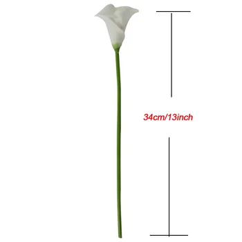 OurWarm 10 Galvą Balta Calla Lily Dekoratyvinis Nuotakos Vestuvių Puokštė Latekso Nekilnojamojo Touch Dirbtinės Gėlės, Vestuvių Dekoravimas