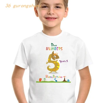 Marškinėliai mergaitėms, drabužiai vaikams, mielas, su gimtadieniu dovanų marškinėlius mergina numeriai 4 metų grafinis t marškiniai, vaikiški drabužiai berniukams