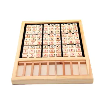 Mediniai Sudoku, Šachmatai Skaitmenimis nuo 1 iki 9 Darbalaukio Žaidimai Suaugusiems, Vaikams, Dėlionės Švietimo Žaislai
