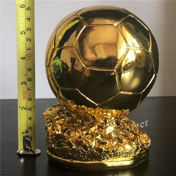 15cm aukštos futbolo Trofėjus auksą, padengtą futbolo sudarymo Dervos aukso spalvos modelis dovana gerbėjams suvenyrai MVP