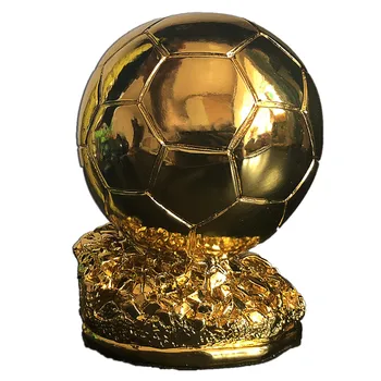 15cm aukštos futbolo Trofėjus auksą, padengtą futbolo sudarymo Dervos aukso spalvos modelis dovana gerbėjams suvenyrai MVP