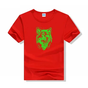 Šviesos Gyvūnų Vilkas Print T-Shirt Vasaros Vyrų Šviesos Tee Marškinėliai Vyrams Topai Marškinėliai pagal Užsakymą Atspausdintas Dizainas Savo Tshirts