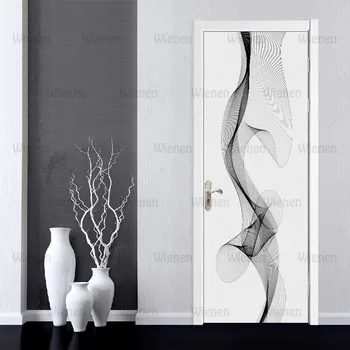 Modernaus Stiliaus Durys, PVC Lipdukai, Lipnios Vandeniui 3D Namų Puošybai 