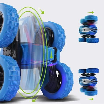 RC Automobilio Nuotolinio Valdymo Didelės Spartos 3D Flip Drift Vikšriniai Baterijos Valdomas Rc Stunt radijo bangomis valdomų Mašina Radijo Kontrolės Automobiliai