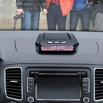 Automobilių Auto Skaitmeninis Laikrodis Atrodo Saulės LCD PSSS su Data-Automobilių Temperatūros daviklis Lauko Dalių Asmeninių Automobilių Reikmenys