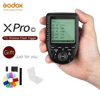 Godox XPro-C Flash Trigger Siųstuvas su E-TTL II 2.4 G Bevielio X Sistemos HSS LCD Ekrano Canon DSLR Fotoaparatas