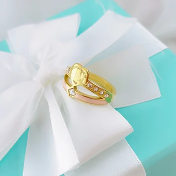Nerūdijančio Plieno Papuošalai Minimalistinio Žiedas Moterims Vestuvių Širdies bižuterijos Mielas Valentino Dienos Dovanų Didmeninės