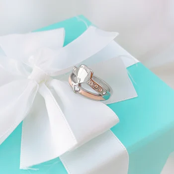 Nerūdijančio Plieno Papuošalai Minimalistinio Žiedas Moterims Vestuvių Širdies bižuterijos Mielas Valentino Dienos Dovanų Didmeninės