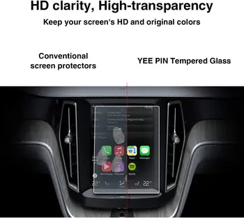 8.7 Colių Volvo XC60 Sensus 2018 2019 Aišku, Grūdintas Stiklas, Automobilių Navigacijos LCD Touch Screen Protector Ekrano Plėvelės Raštas