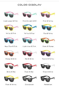 LongKeeper Vaikai Poliarizuoti Akiniai nuo saulės Vaikams, Veidrodis, Lankstus Silikoninis Akinius Mergaitės Berniukai Saugos Anti-glare UV400 Gafas de sol