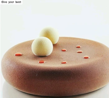 Raundas Eclipse Silikono Tortas Pelėsių Mousses silikono Šifono Pyragai pelėsių Kepimo Skardą Dekoravimo Reikmenys Bakeware Įrankiai