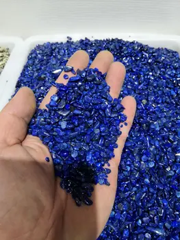 100g 5-7mm Gamtos Mėlynas Lazuritas Kvarco Kristalo Poliruoti Žvyro Pavyzdys gamtiniai akmenys ir mineralai, Žuvų Bakas akmenys